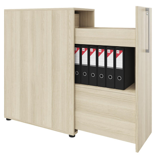 Armoire d'apothicairerie BOXI | 3 tiroirs, 420 x 800 mm, frêne sable