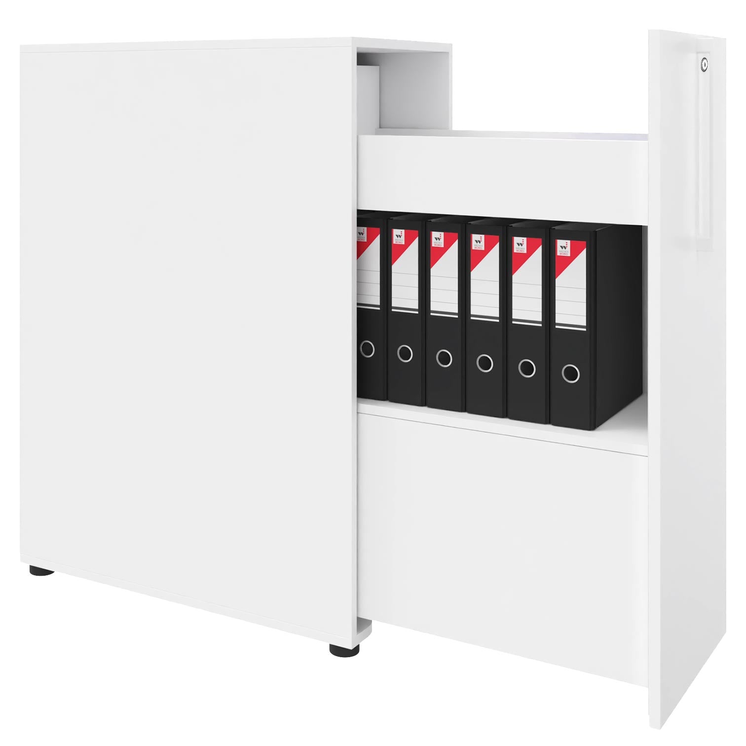 BOXI Cabinet pharmacien | 3 tiroirs, 420 x 800 mm, blanc