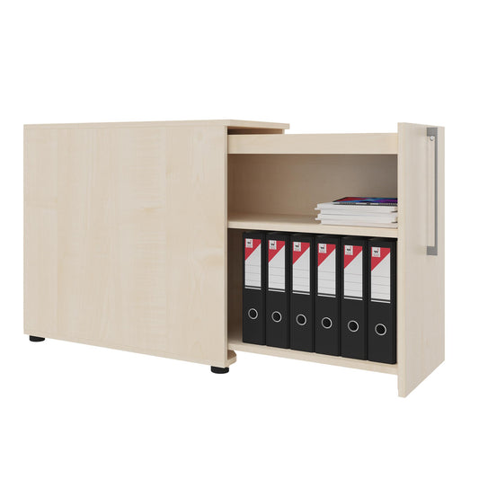 Cabinet farmacista Boxi | 2 cassetti, 420 x 800 mm, acero