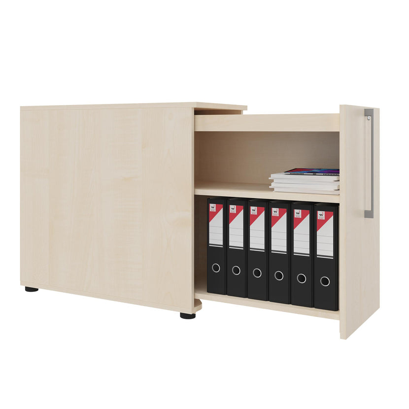 BOXI Cabinet pharmacien | 2 tiroirs, 420 x 800 mm, érable