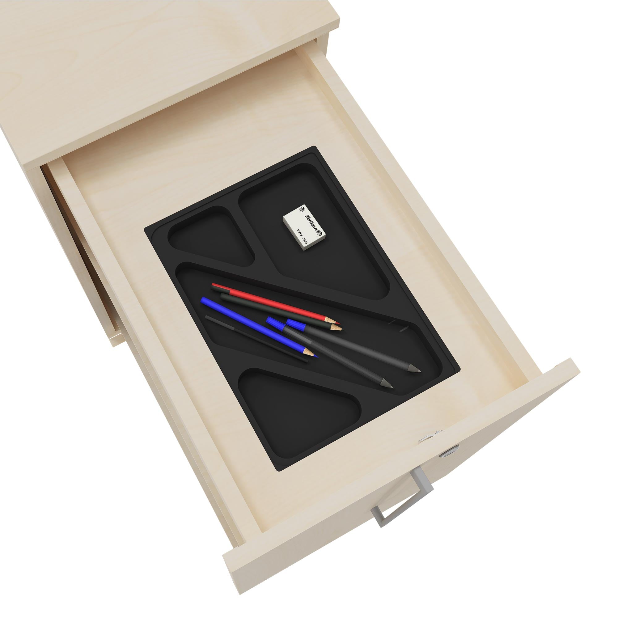 BOXI Cabinet pharmacien | 2 tiroirs, 420 x 800 mm, érable