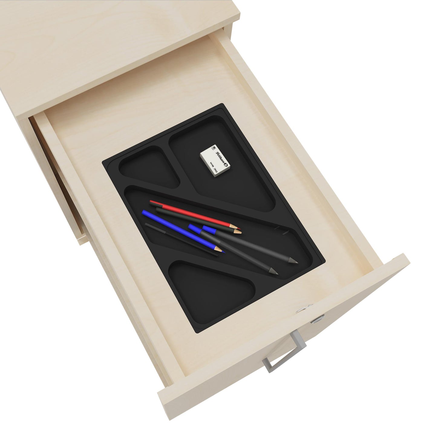 BOXI Cabinet pharmacien | 2 tiroirs, 420 x 800 mm, érable