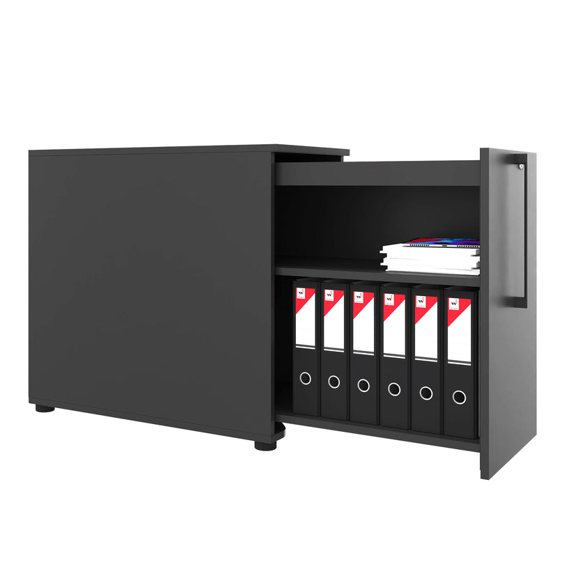 BOXI Cabinet pharmacien | 2 tiroirs, 420 x 800 mm, anthracite