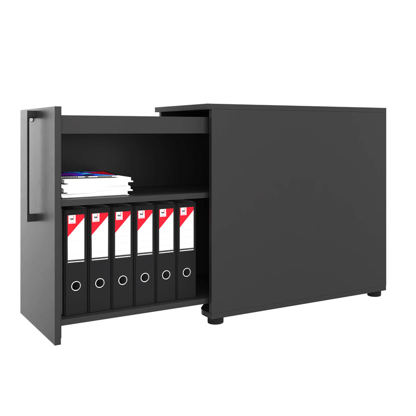 BOXI Cabinet pharmacien | 2 tiroirs, 420 x 800 mm, anthracite