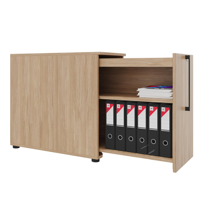 BOXI Cabinet pharmacien | 2 tiroirs, 420 x 800 mm, chêne ambre