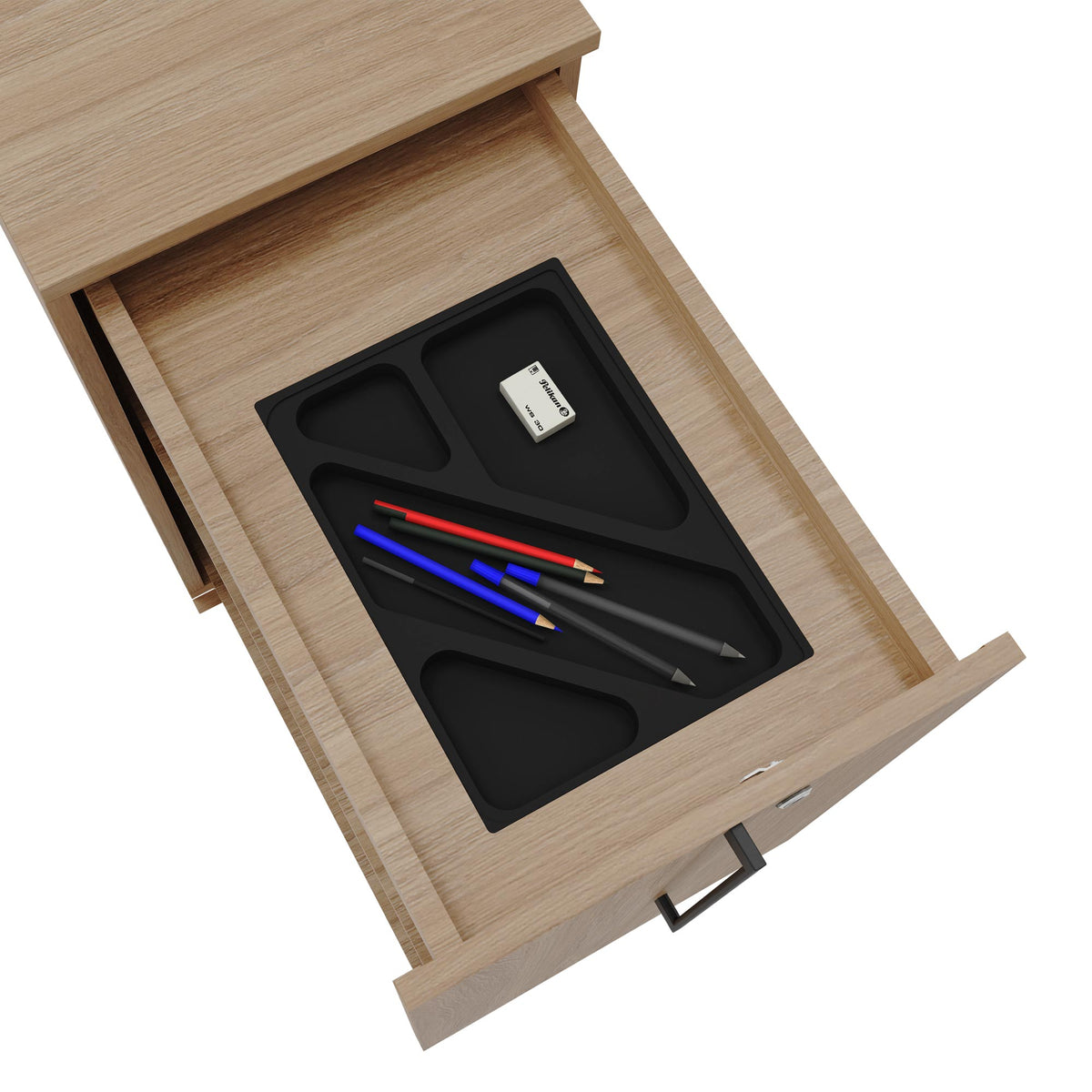 BOXI medicine cabinet | 2 drawers, 420 x 800 mm, amber oak - 5 Lightbox Main Image