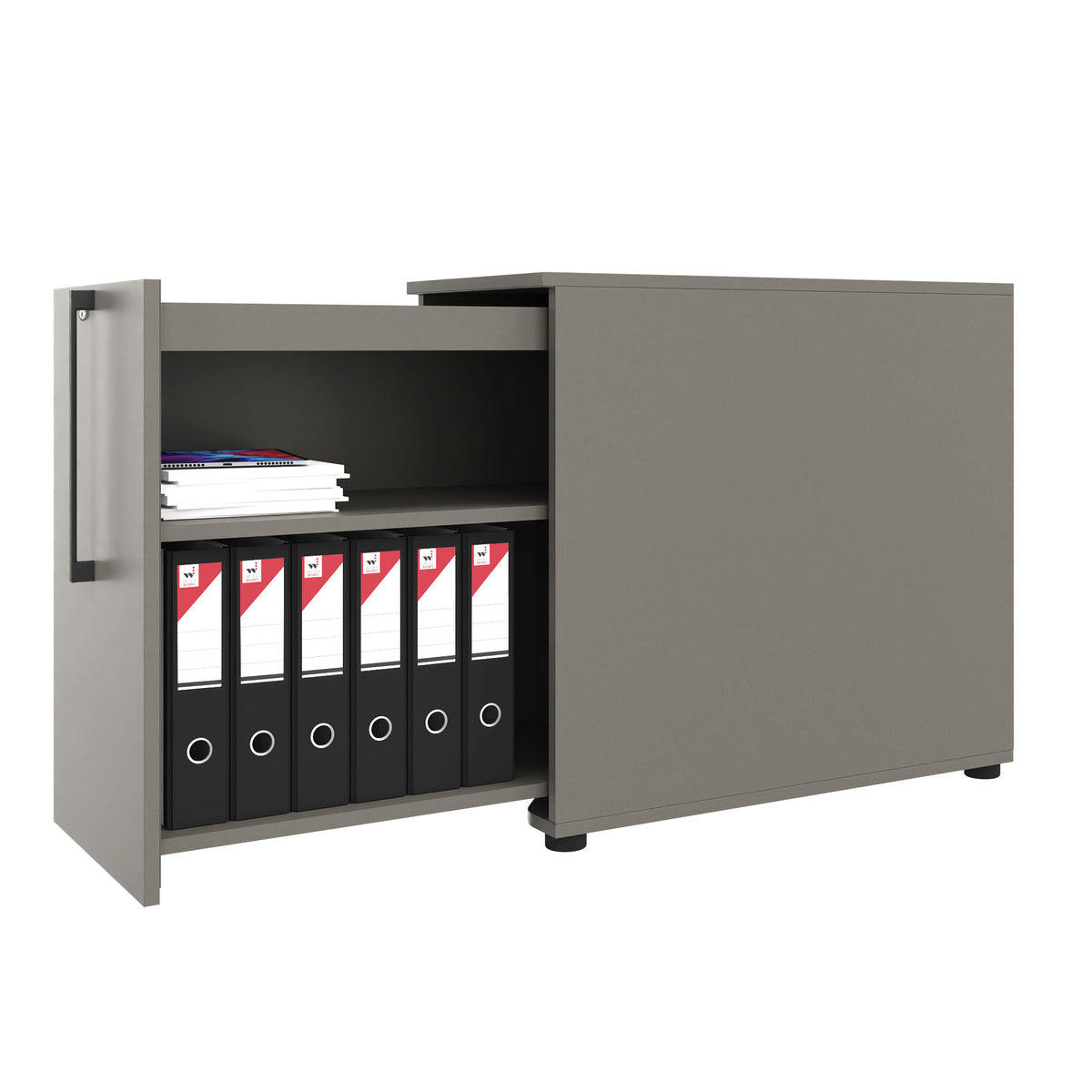 Armadio farmacia BOXI | 2 cassetti, 420 x 800 mm, grigio cubanite - 2 Lightbox Main Image