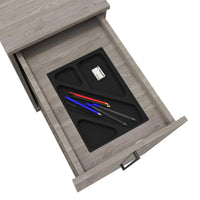 BOXI Cabinet pharmacien | 2 tiroirs, 420 x 800 mm, gris de chêne nord