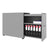 BOXI Cabinet pharmacien | 2 tiroirs, 420 x 800 mm, gris perlé