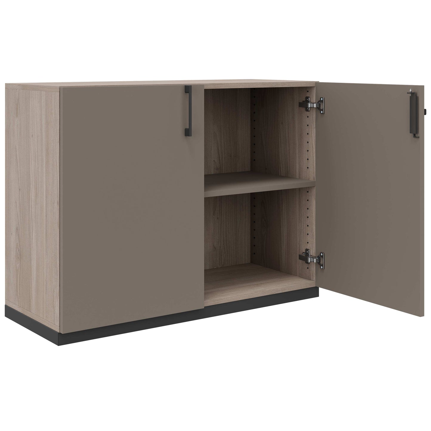 CHOICE hinged door wardrobe | 2 OH, 1000 x 760 mm, northern oak gray / cubanite gray