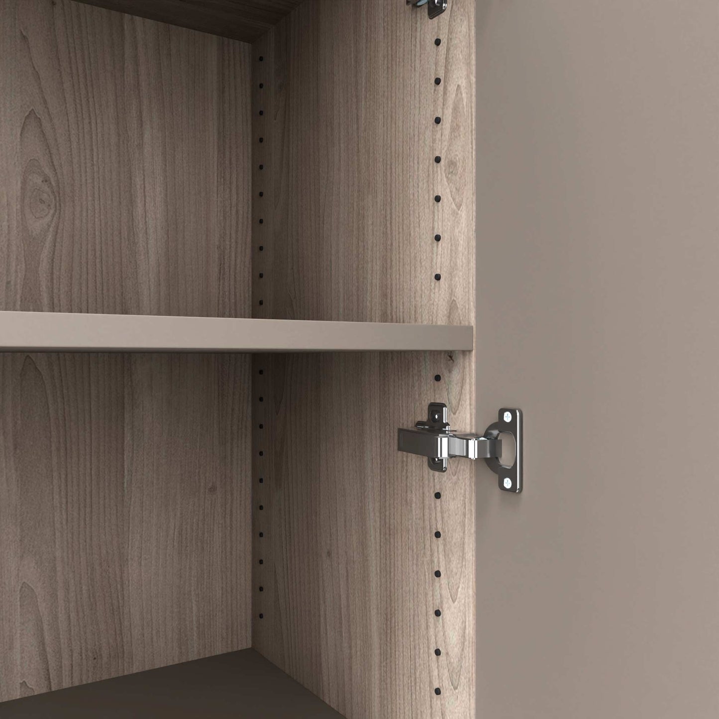 CHOICE hinged door wardrobe | 2 OH, 1000 x 760 mm, northern oak gray / cubanite gray