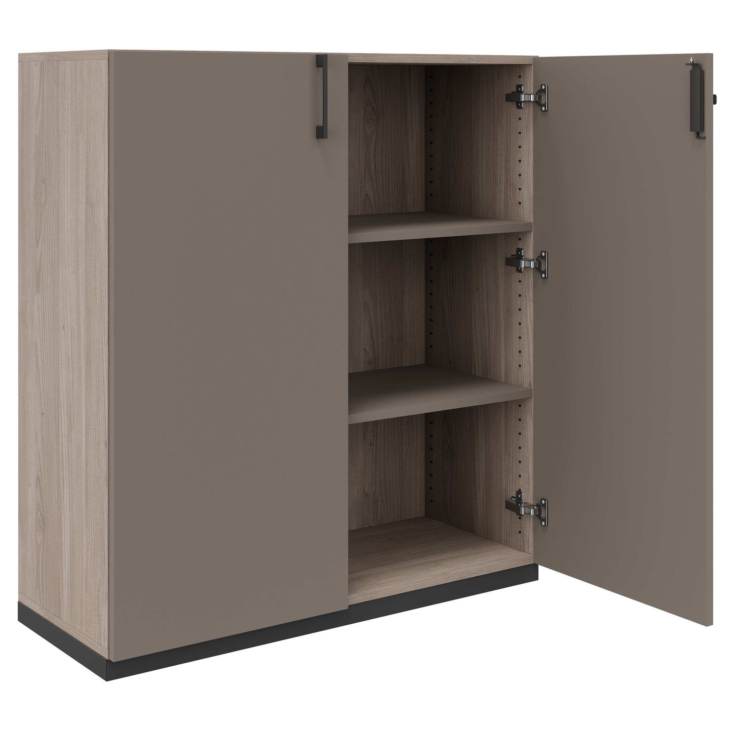 CHOICE hinged door wardrobe | 3 OH, 1000 x 1115 mm, northern oak gray / cubanite gray