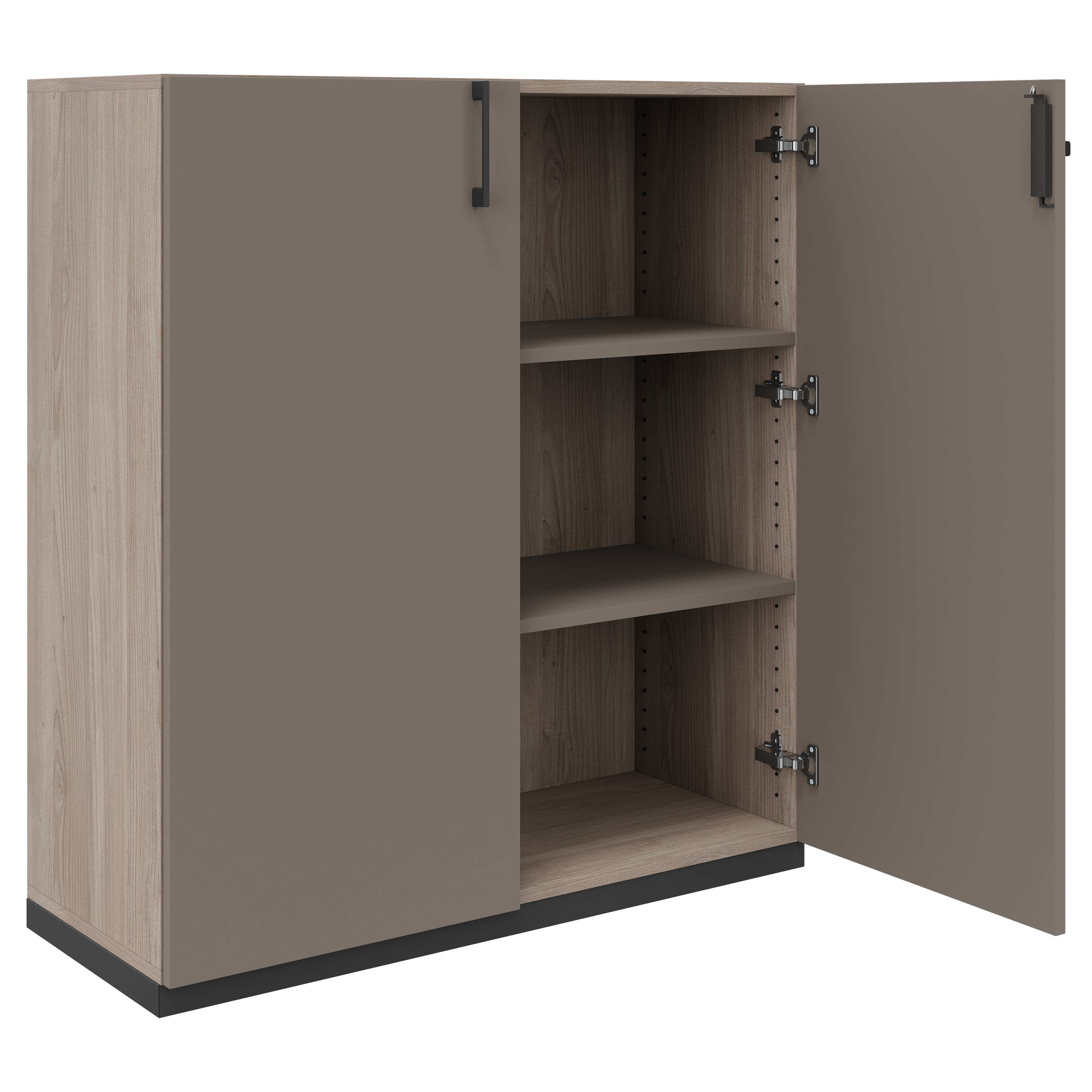 CHOICE Armoire de porte d'aile | 3 oh, 1000 x 1115 mm, gris de chêne nord / cubanite gris