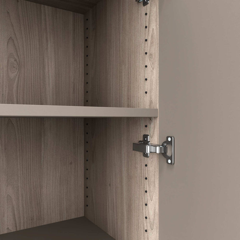 CHOICE Armoire de porte d'aile | 3 oh, 1000 x 1115 mm, gris de chêne nord / cubanite gris