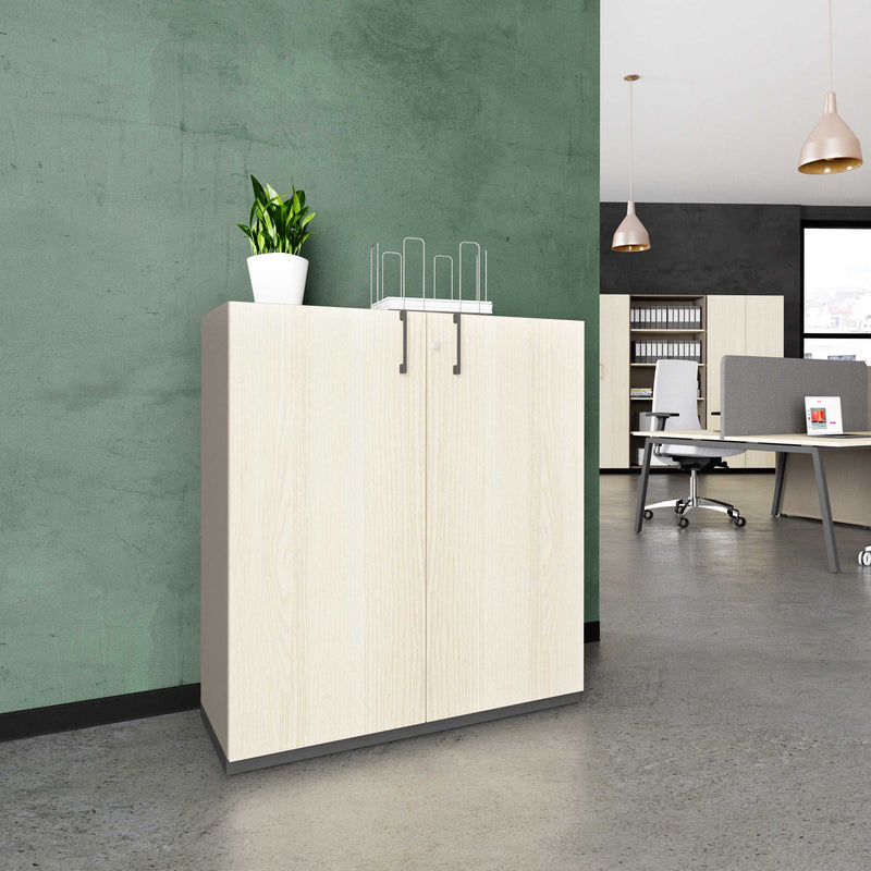 CHOICE hinged door wardrobe | 3 OH, 1000 x 1115 mm, cubanite gray / sand ash - 1 Main Image