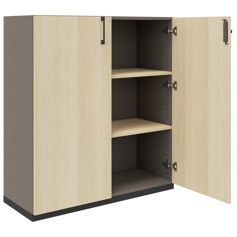 CHOICE hinged door wardrobe | 3 OH, 1000 x 1115 mm, cubanite gray / sand ash - 2 Main Image