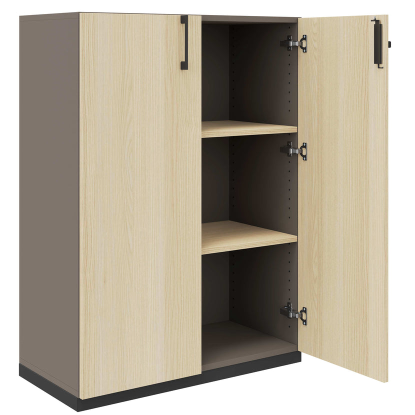 CHOICE Flügeltürenschrank | 3 OH, 800 x 1115 mm, Cubanitgrau / Sandesche