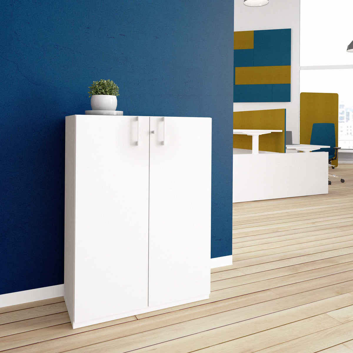 CHOICE Armadio con ante battenti | 3 OH, 800 x 1115 mm, bianco  - 1 Lightbox Main Image