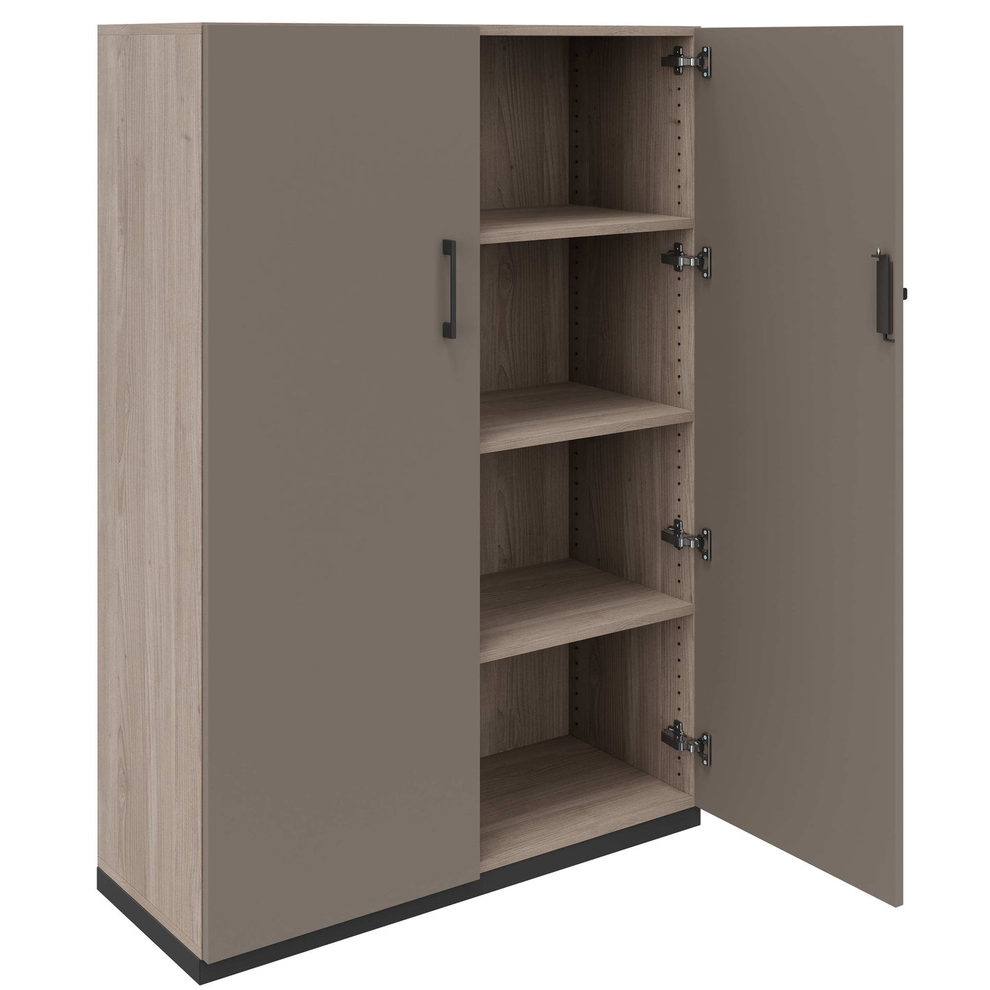 CHOICE hinged door wardrobe | 4 OH, 1000 x 1465 mm, northern oak gray / cubanite gray