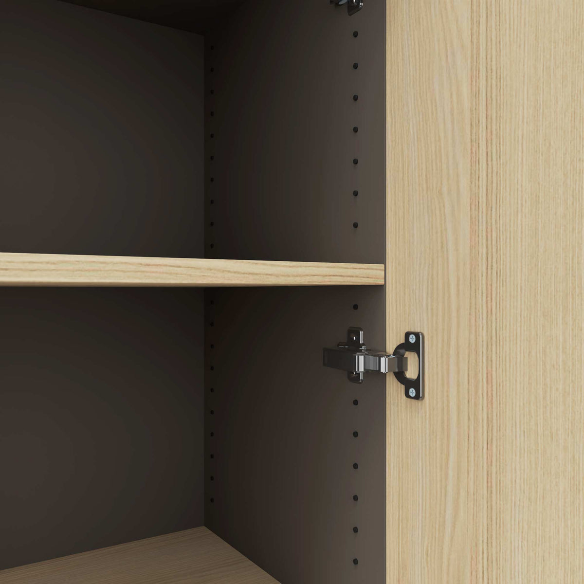 CHOICE Armadio con ante battenti | 4 OH, 1000 x 1465 mm, grigio cubanite / frassino sabbia  - 3 Lightbox Main Image