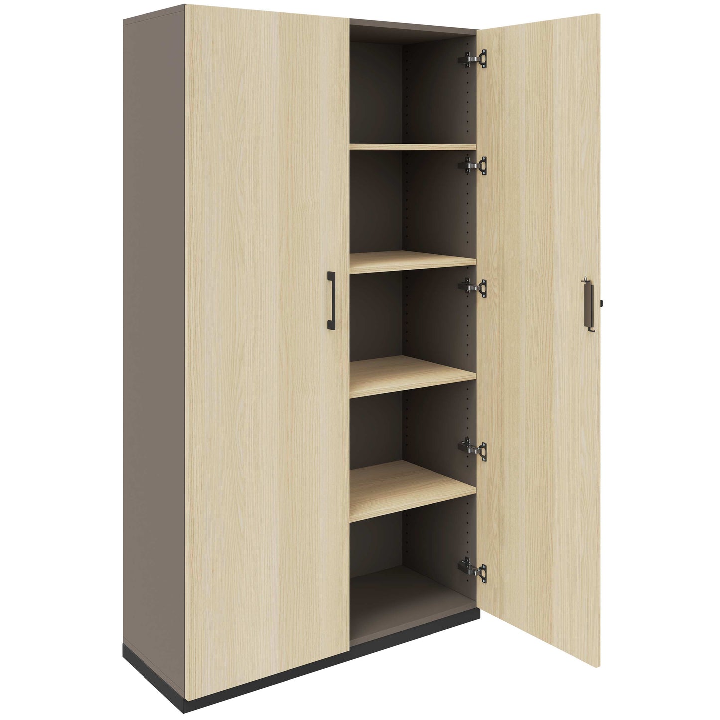 CHOICE hinged door wardrobe | 5 OH, 1000 x 1820 mm, cubanite gray / sand ash