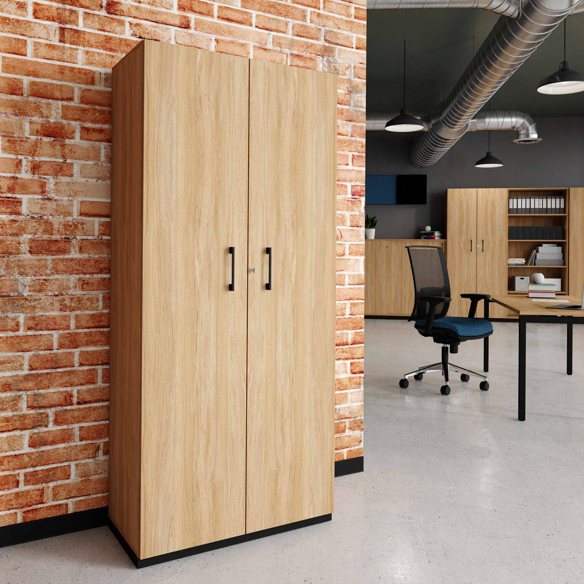 CHOICE Flügeltürenschrank | 5 OH, 800 x 1820 mm, Bernsteineiche - 1 Lightbox Main Image