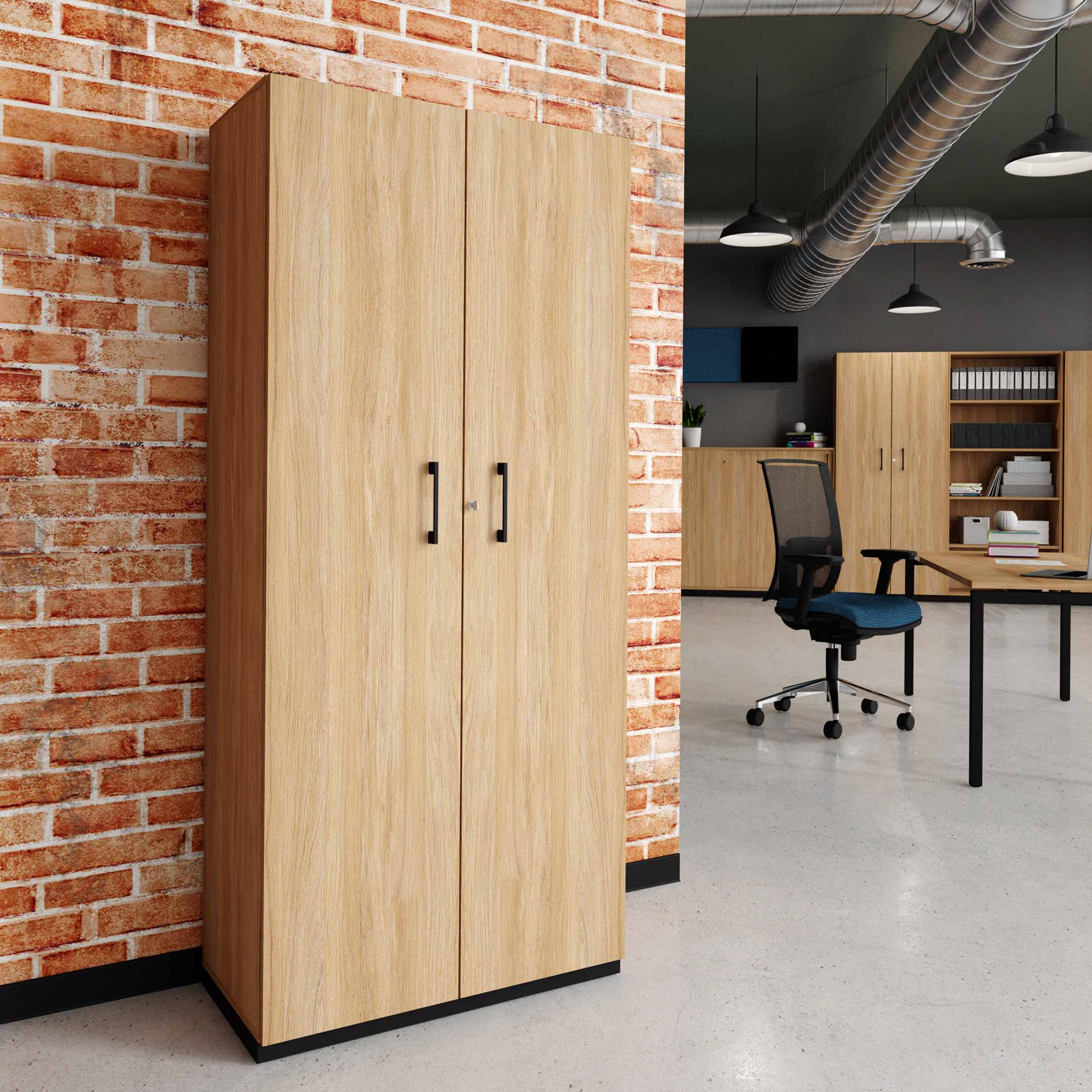 CHOICE hinged door wardrobe | 5 OH, 800 x 1820 mm, amber oak