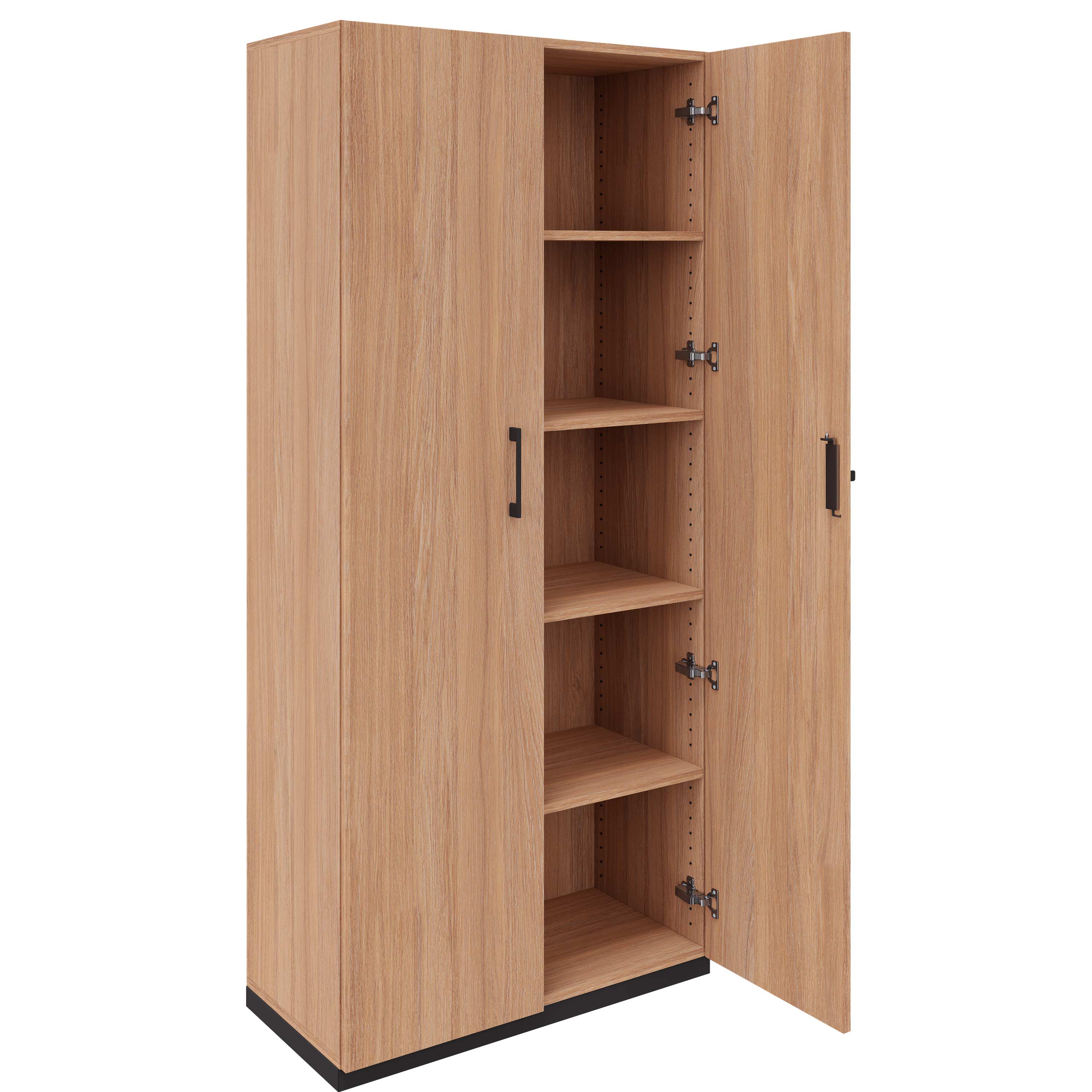CHOICE hinged door wardrobe | 5 OH, 800 x 1820 mm, amber oak