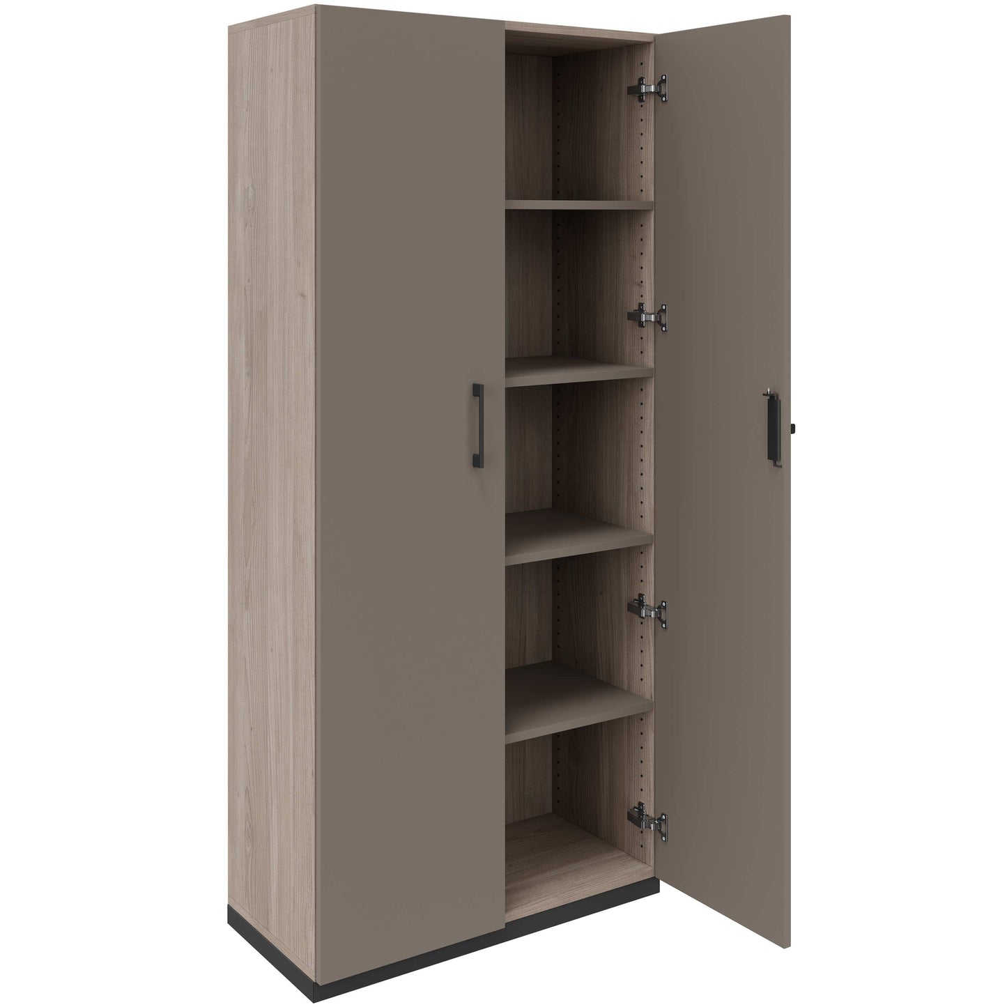 CHOICE hinged door wardrobe | 5 OH, 800 x 1820 mm, northern oak gray / cubanite gray