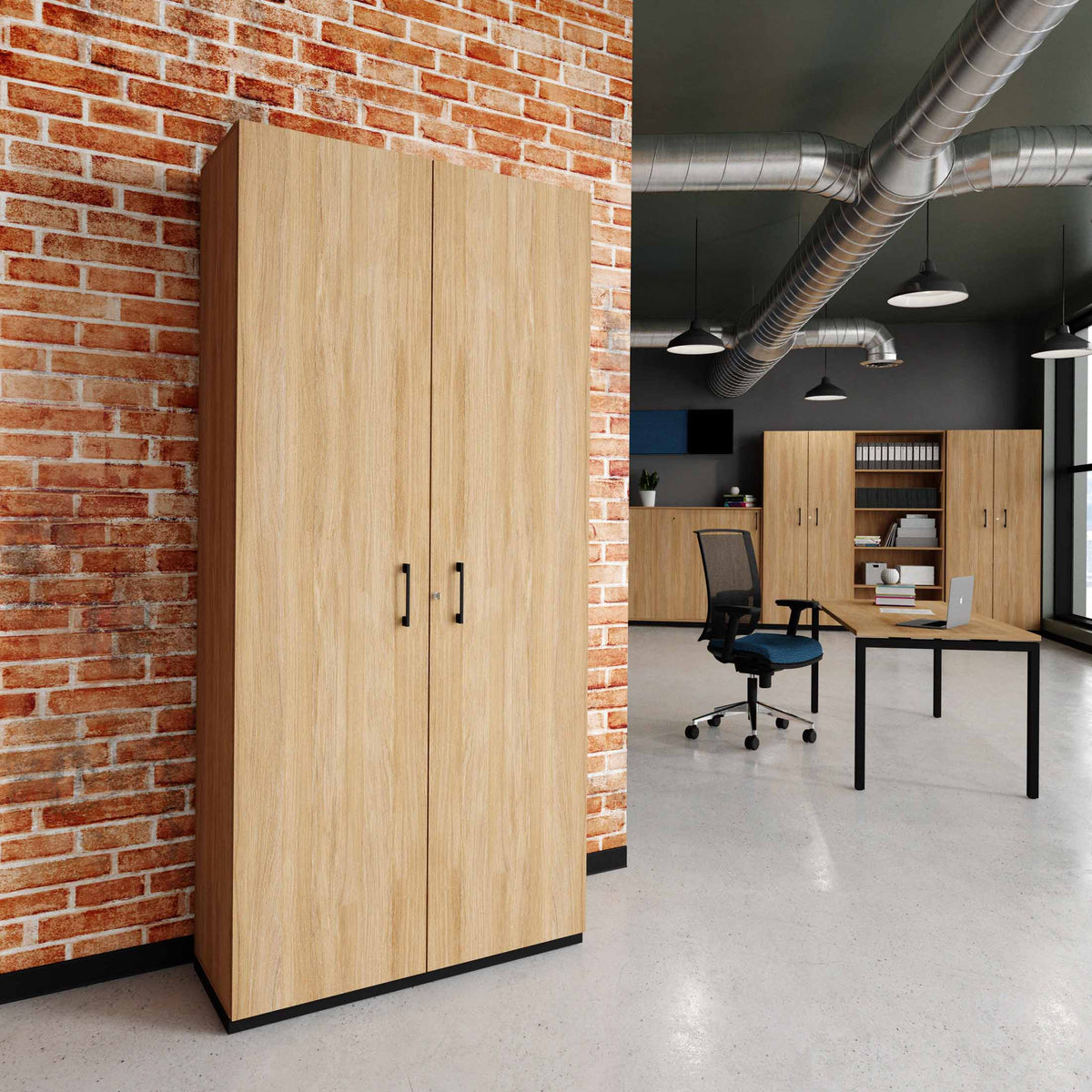 CHOICE Armadio con ante battenti | 6 OH, 1000 x 2170 mm, rovere ambra  - 1 Lightbox Main Image