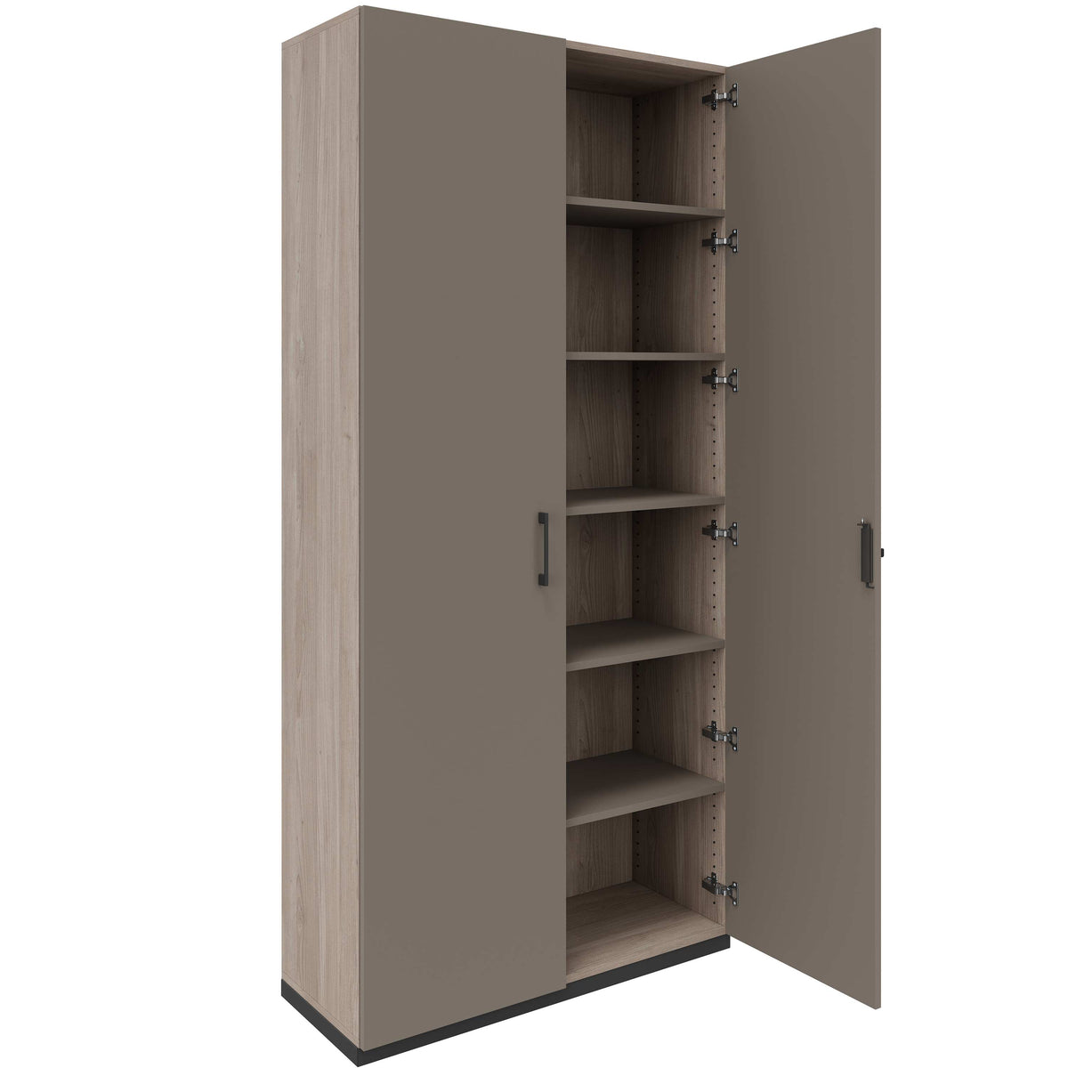 CHOICE Armadio con ante battenti | 6 OH, 1000 x 2170 mm, rovere nordico grigio / grigio cubanite  - 2 Lightbox Main Image