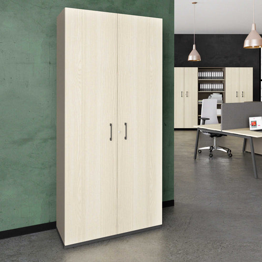 CHOICE hinged door wardrobe | 6 OH, 1000 x 2170 mm, Cubanite gray / sand ash