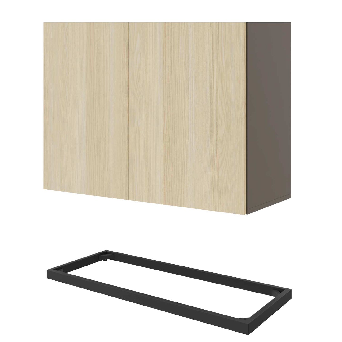 CHOICE Flügeltürenschrank | 6 OH, 1000 x 2170 mm, Cubanitgrau / Sandesche