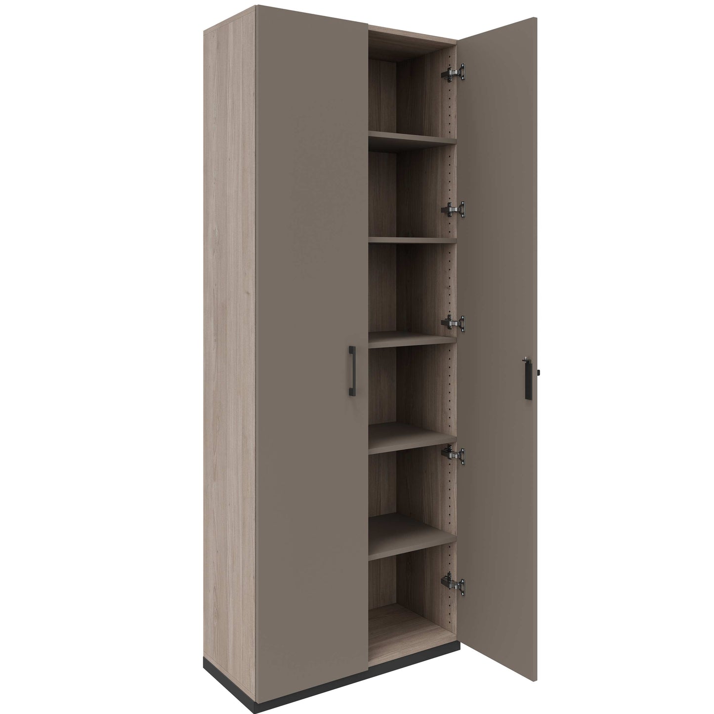 CHOICE hinged door wardrobe | 6 OH, 800 x 2170 mm, northern oak gray / cubanite gray