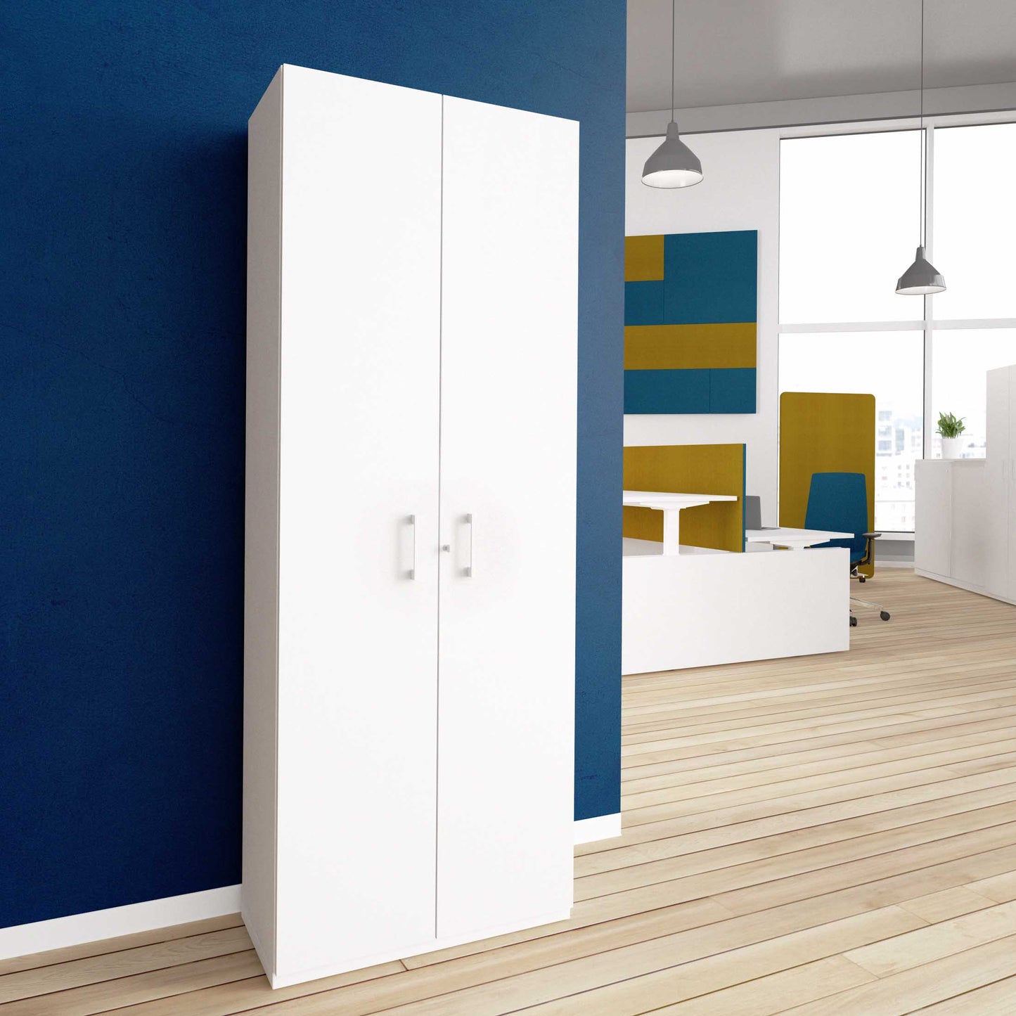 CHOICE hinged door wardrobe | 6 OH, 800 x 2170 mm, white