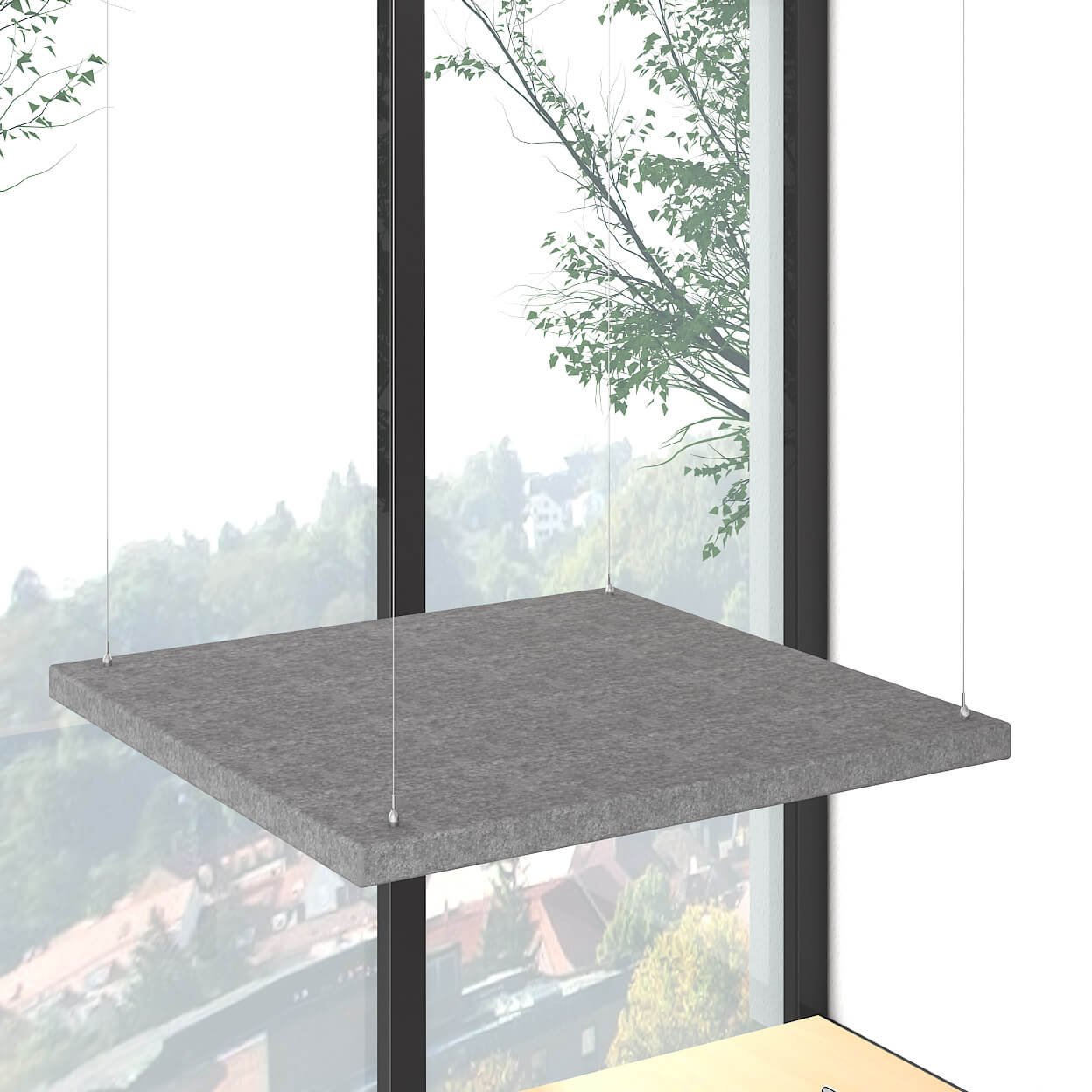 MODUS SAIL COPERTURA ACUSTICA | Sistema orizzontale, completo, 800 x 800 mm, copertura in lana
