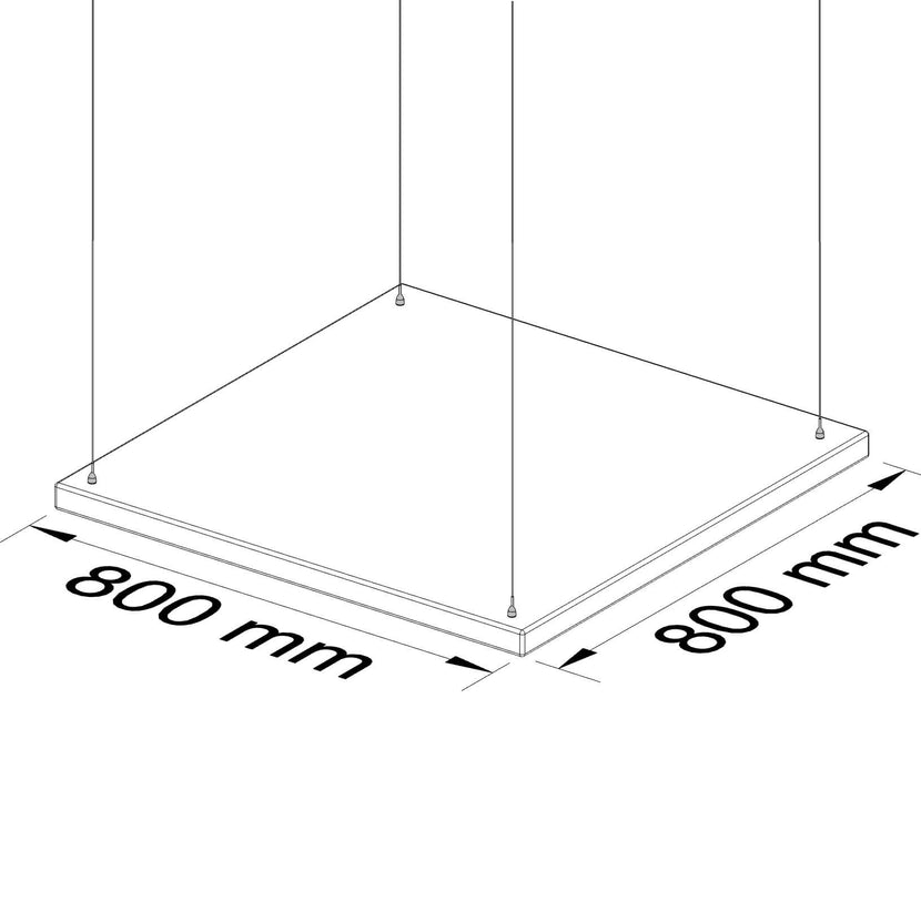 MODUS SAIL COPERTURA ACUSTICA | Sistema orizzontale, completo, 800 x 800 mm, copertura in lana