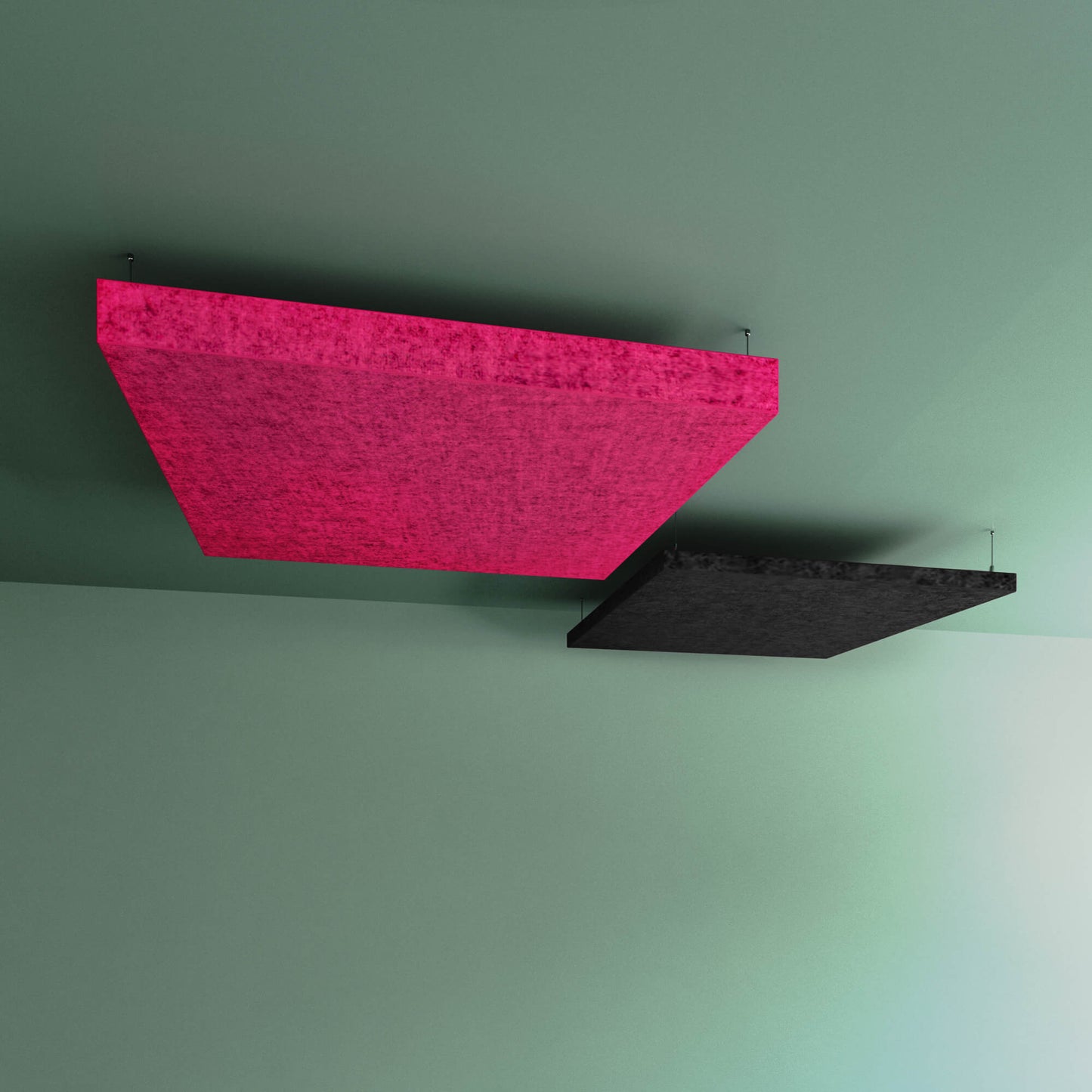 Vela da soffitto acustica MODUS | 800 x 800 mm, rivestimento in lana VELITO