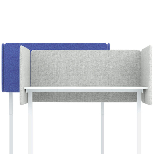 DESK acoustic table partition | 760 mm high, wool covers VELITO / SYNERGY