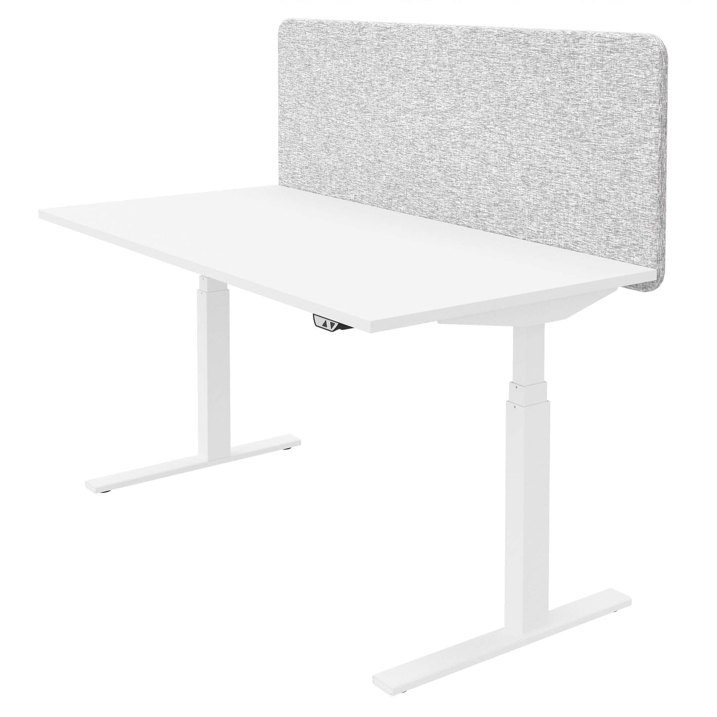 Top acoustic table partition | 595 mm high, polyester cover Berta