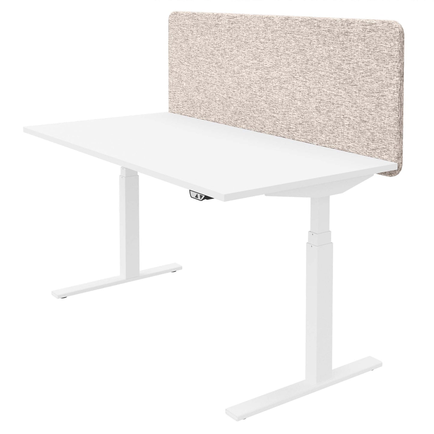 Top acoustic table partition | 595 mm high, polyester cover Berta