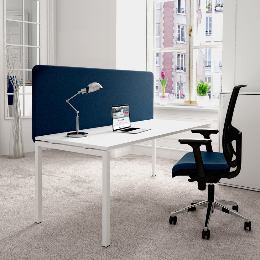 Top acoustic table partition | 595 mm high, polyester cover Lucia