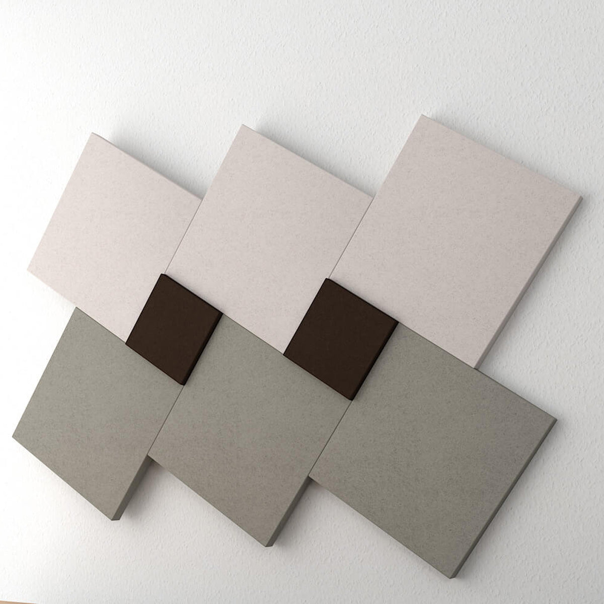MODUS Acoustic wall panel | wall cladding, complete system, wool cover VELITO - Beige / Brown  - 2 Lightbox Main Image