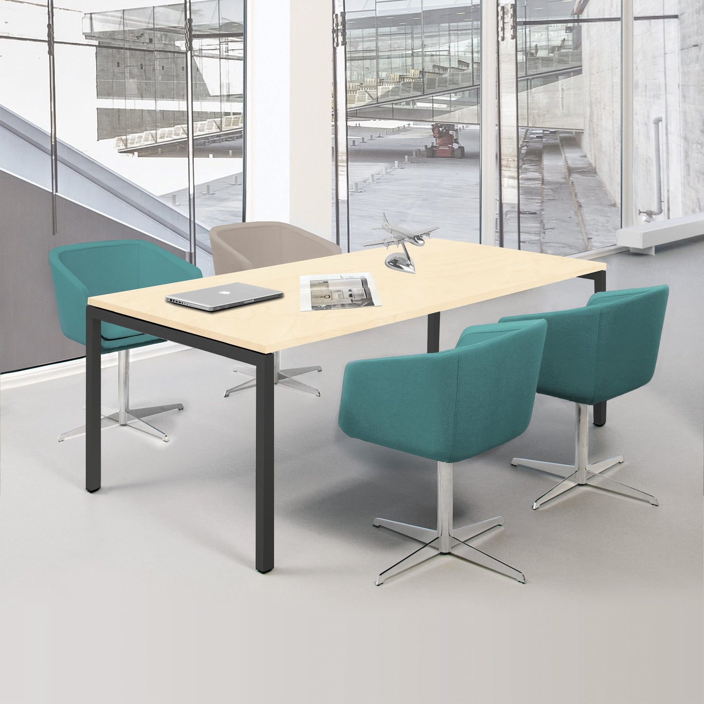 NOVA U meeting table | 1800 x 800 mm, maple