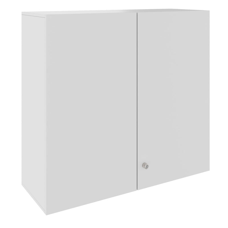 PRO Armoire haute complémentaire | 3 hauteurs de classeur, 800 - 1200 x 1110 mm, fermeture amortie, gris  - 1 Main Image