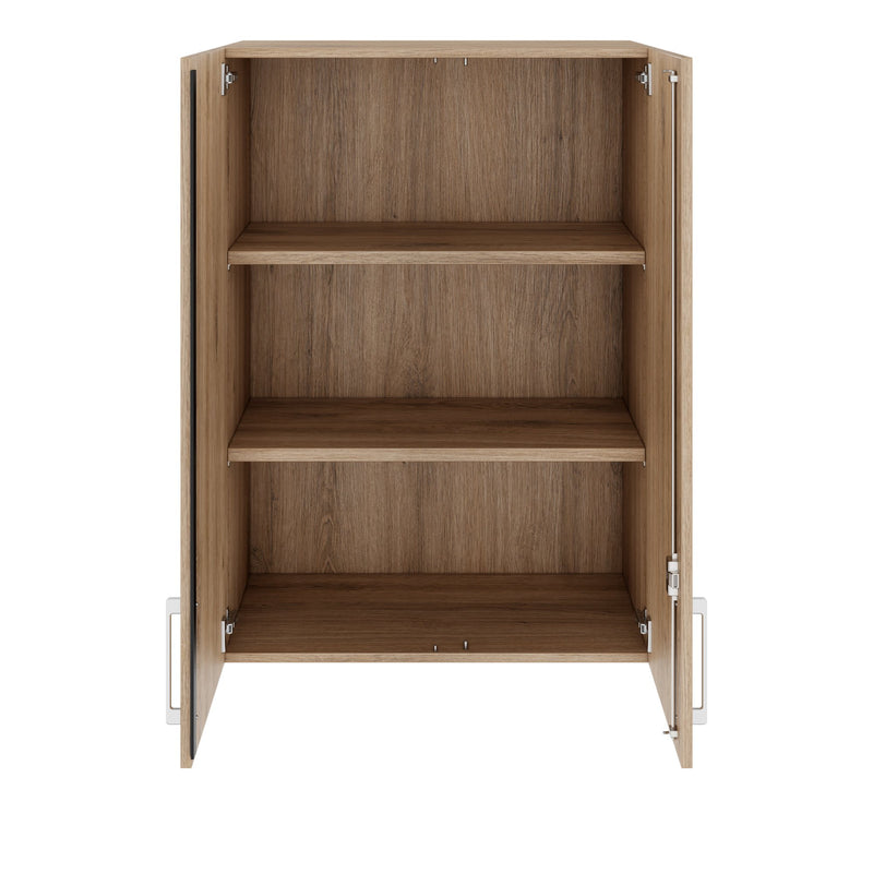 PRO top cabinet | 3 OH, 800 - 1200 x 1110 mm, soft close, natural oak - 3 Main Image