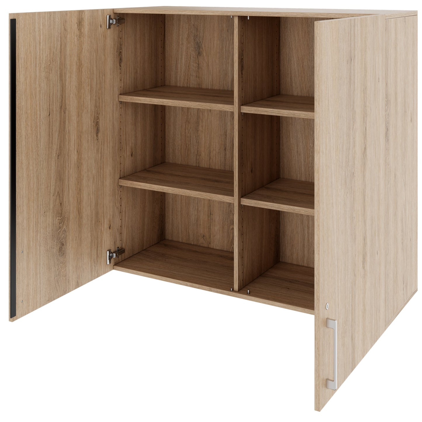 Armoire supérieure PRO | 3 OH, 800 - 1200 x 1110 mm, fermeture amortie, chêne naturel