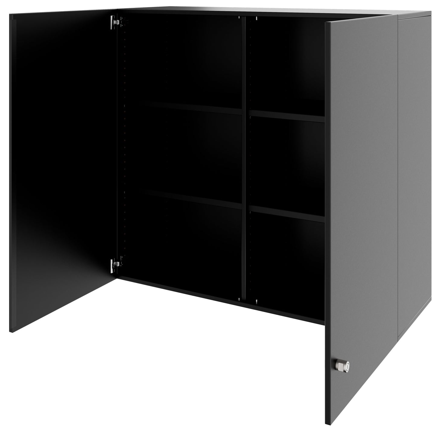 PRO Aufsatzschrank | 3 OH, 800 - 1200 x 1110 mm, Soft-Close, Schwarz