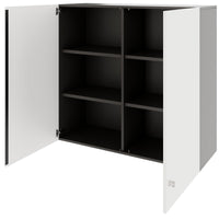 PRO Top Cabinet | 3 oh, 800 - 1200 x 1110 mm, soft -close, graphite / blanc