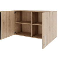 PRO Aufsatzschrank | 2 OH, 800 - 1200 x 740 mm, Soft-Close, Natureiche